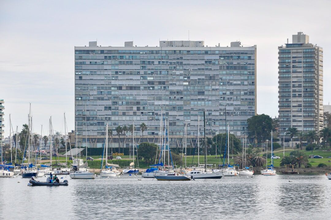 Luxury yachts anchored at Puerto de Punta del Este