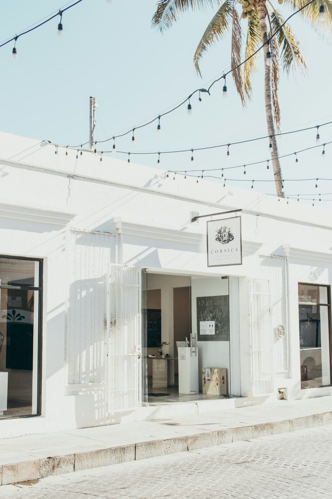 Bright modern boutique interior near the beach